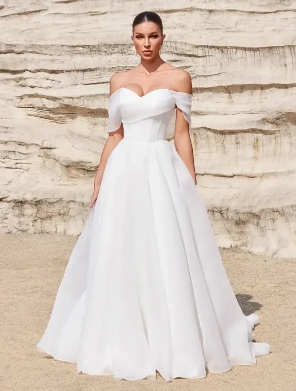 Model wearing a bridal dress